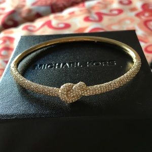 Michael Kors Gold Jeweled Bangle Bracelet